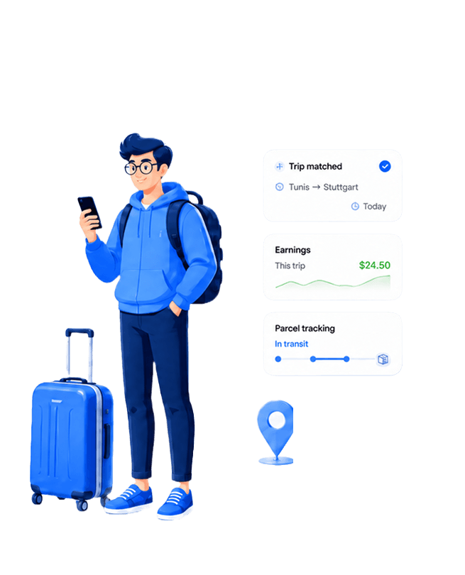 Traveler hero illustration